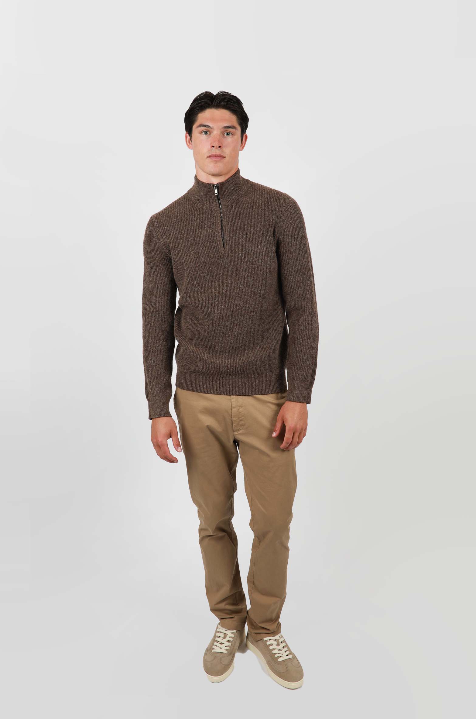 James Harper Quater Zip Wool Blend