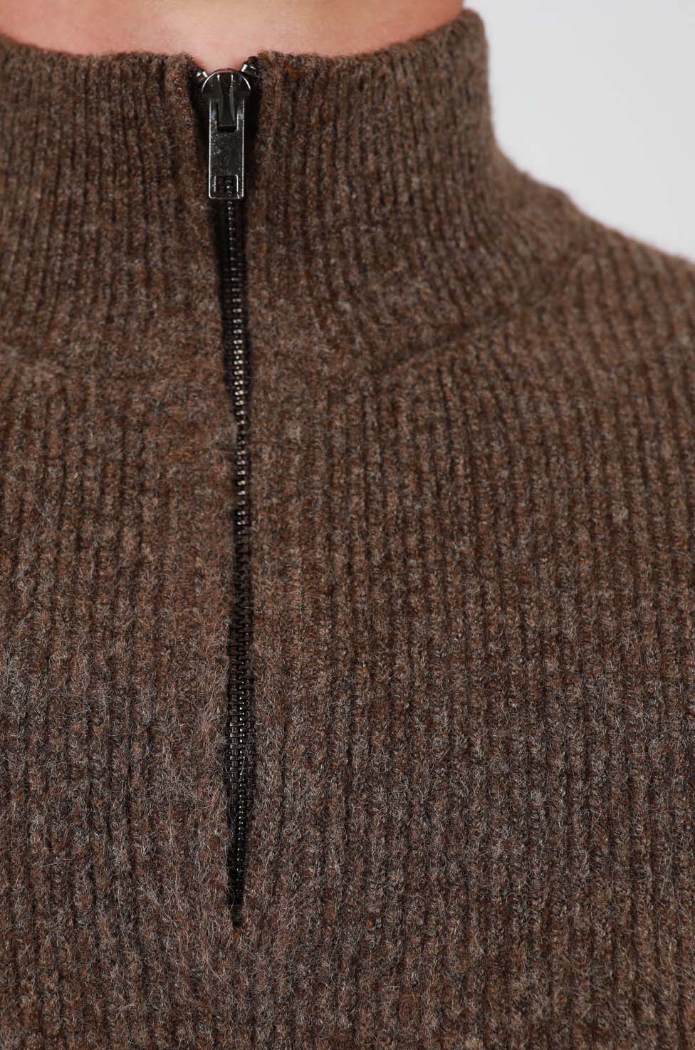 James Harper Quater Zip Wool Blend