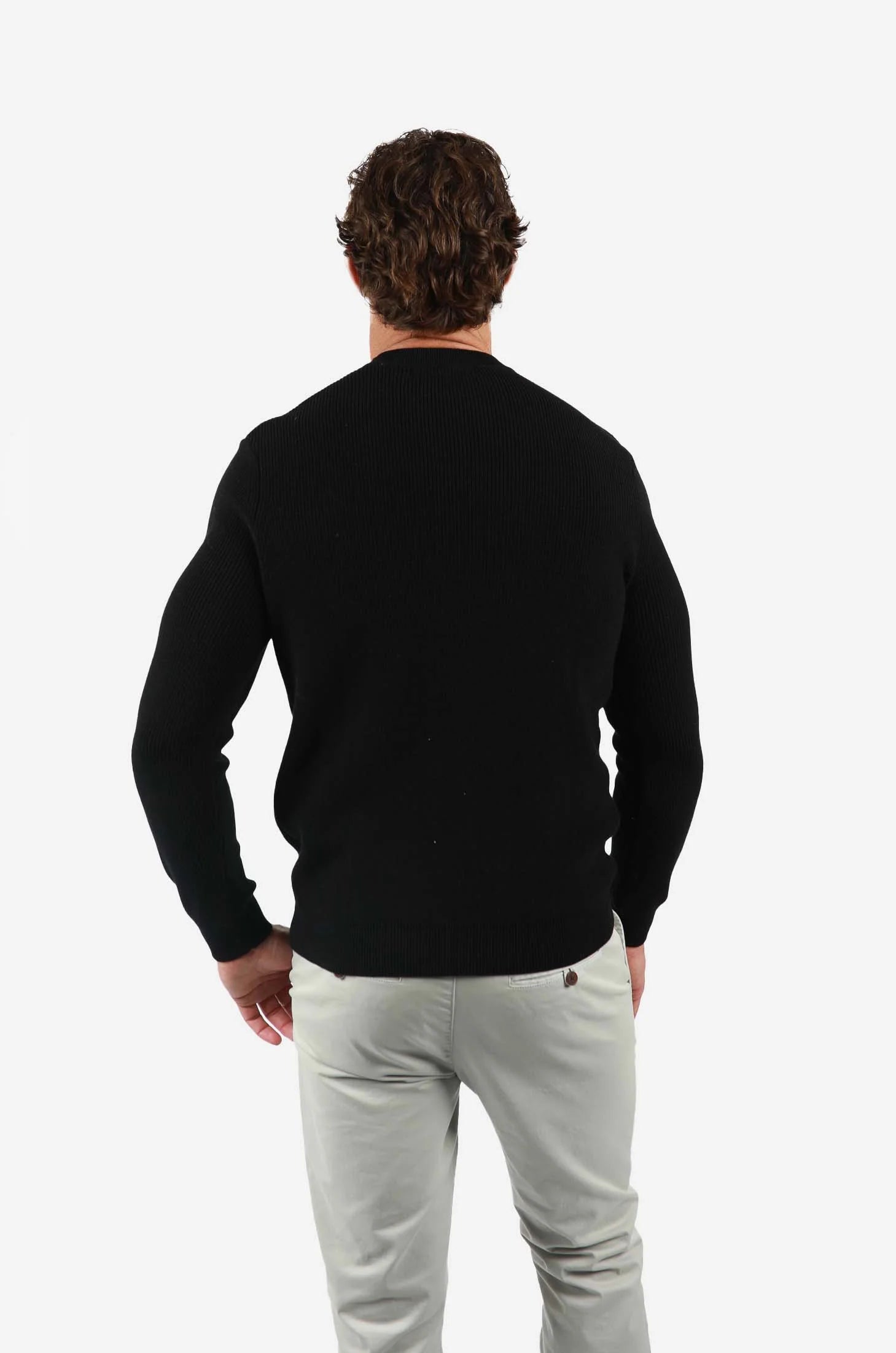 James Harper Ribbed Pure Cotton Knit