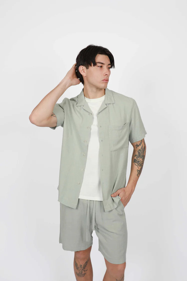 James Harper Cuban Collar Short Sleeve Shirt