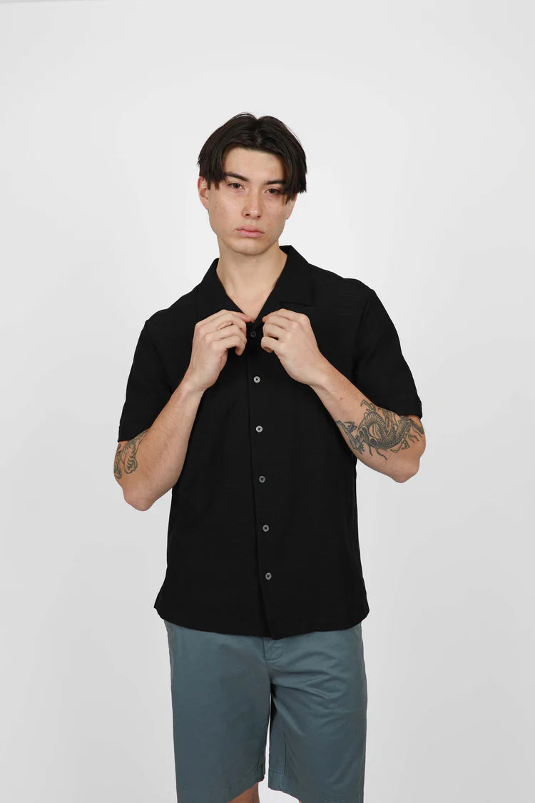 James Harper Short Sleeve Monogram Shirt