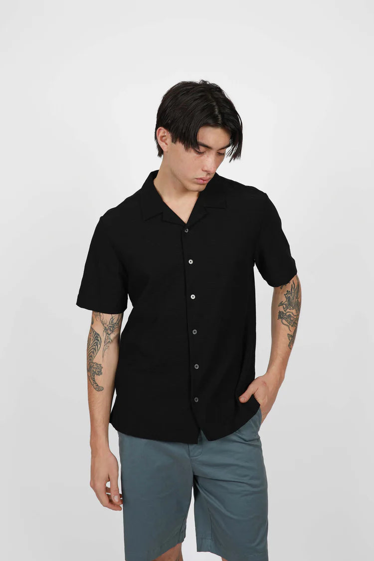 James Harper Short Sleeve Monogram Shirt