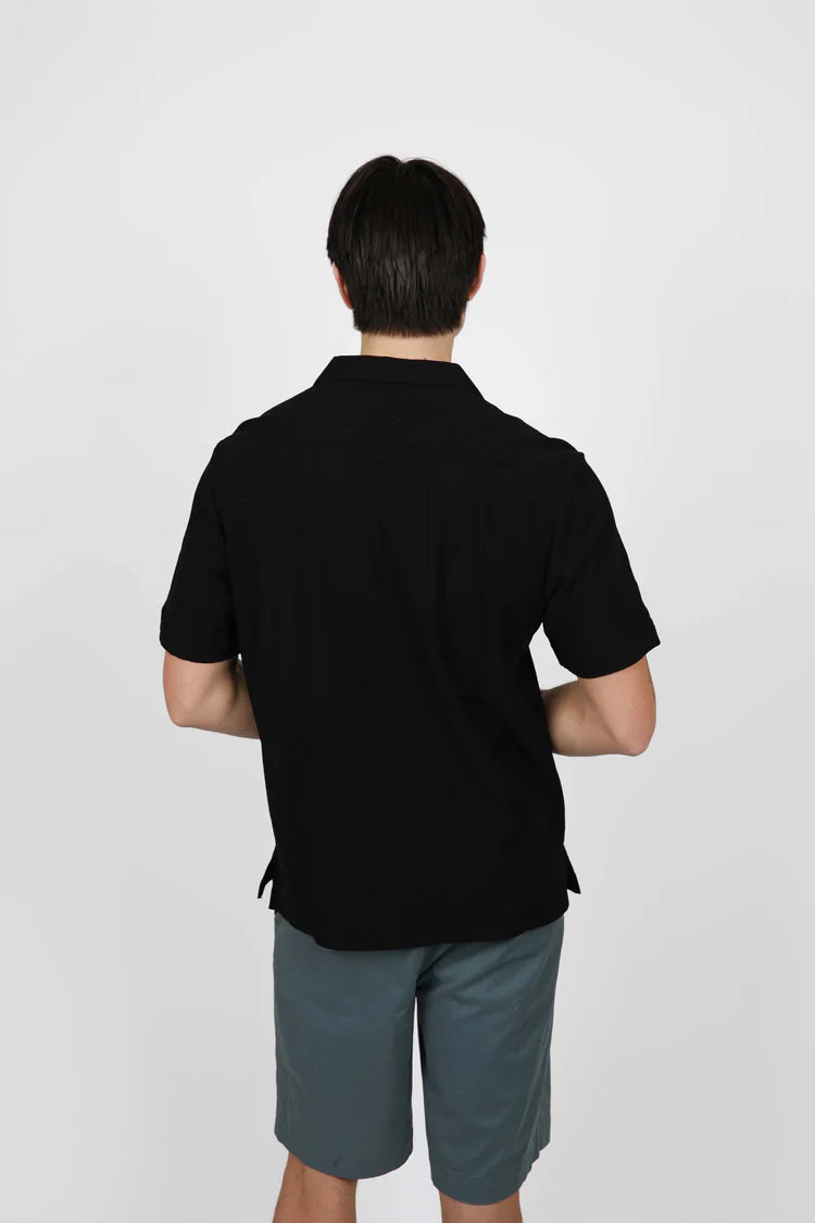 James Harper Short Sleeve Monogram Shirt