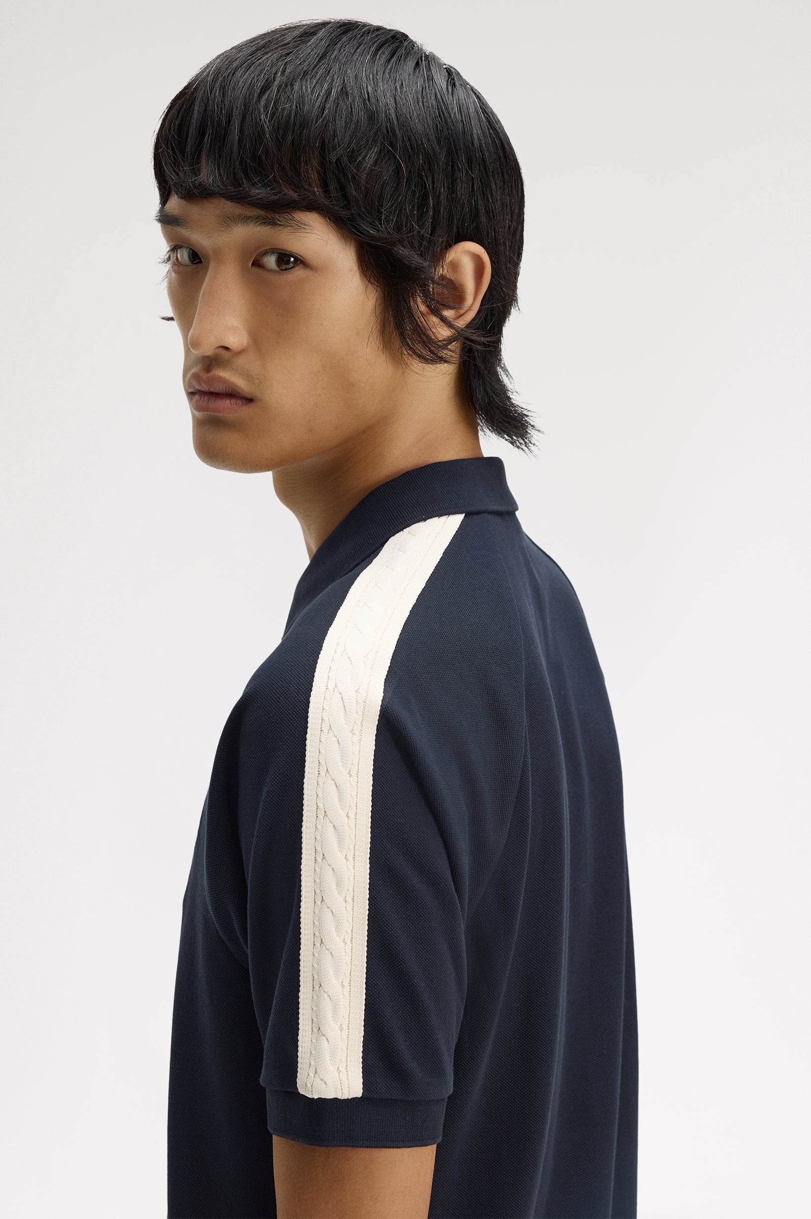 Fred Perry Polo Cable Knit Sleeve