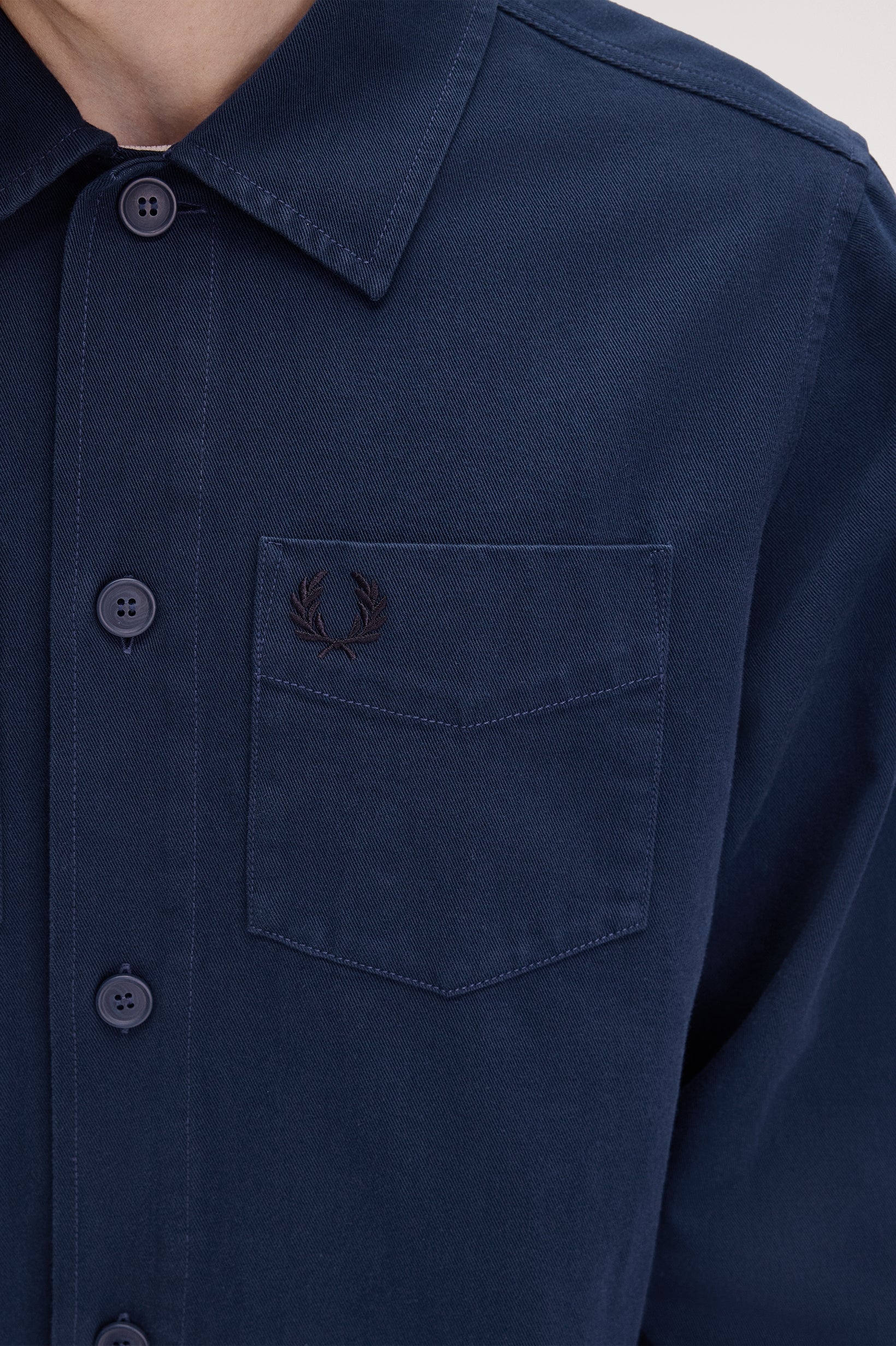 Fred Perry Button Down Over Shirt Jacket