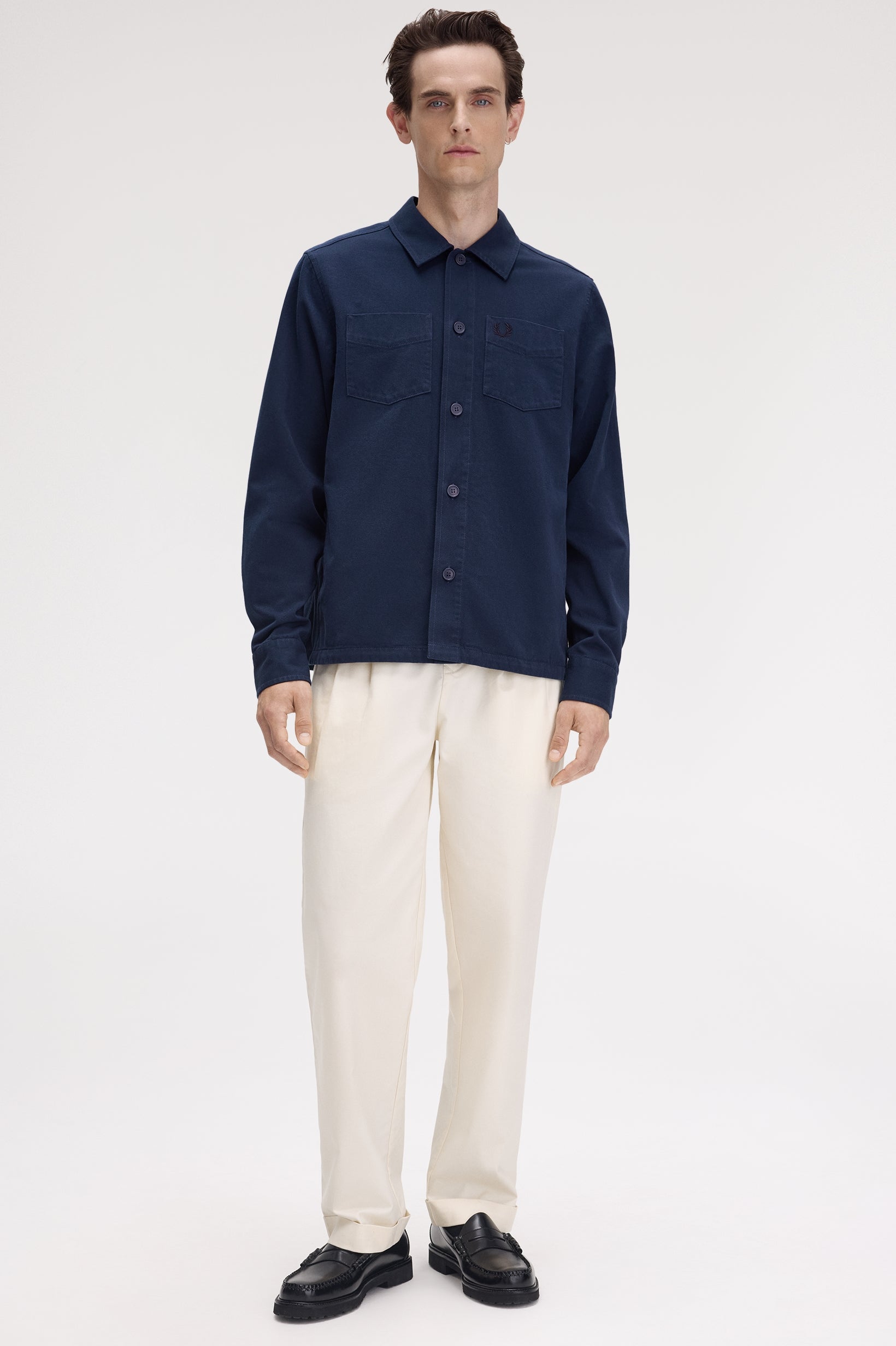 Fred Perry Button Down Over Shirt Jacket
