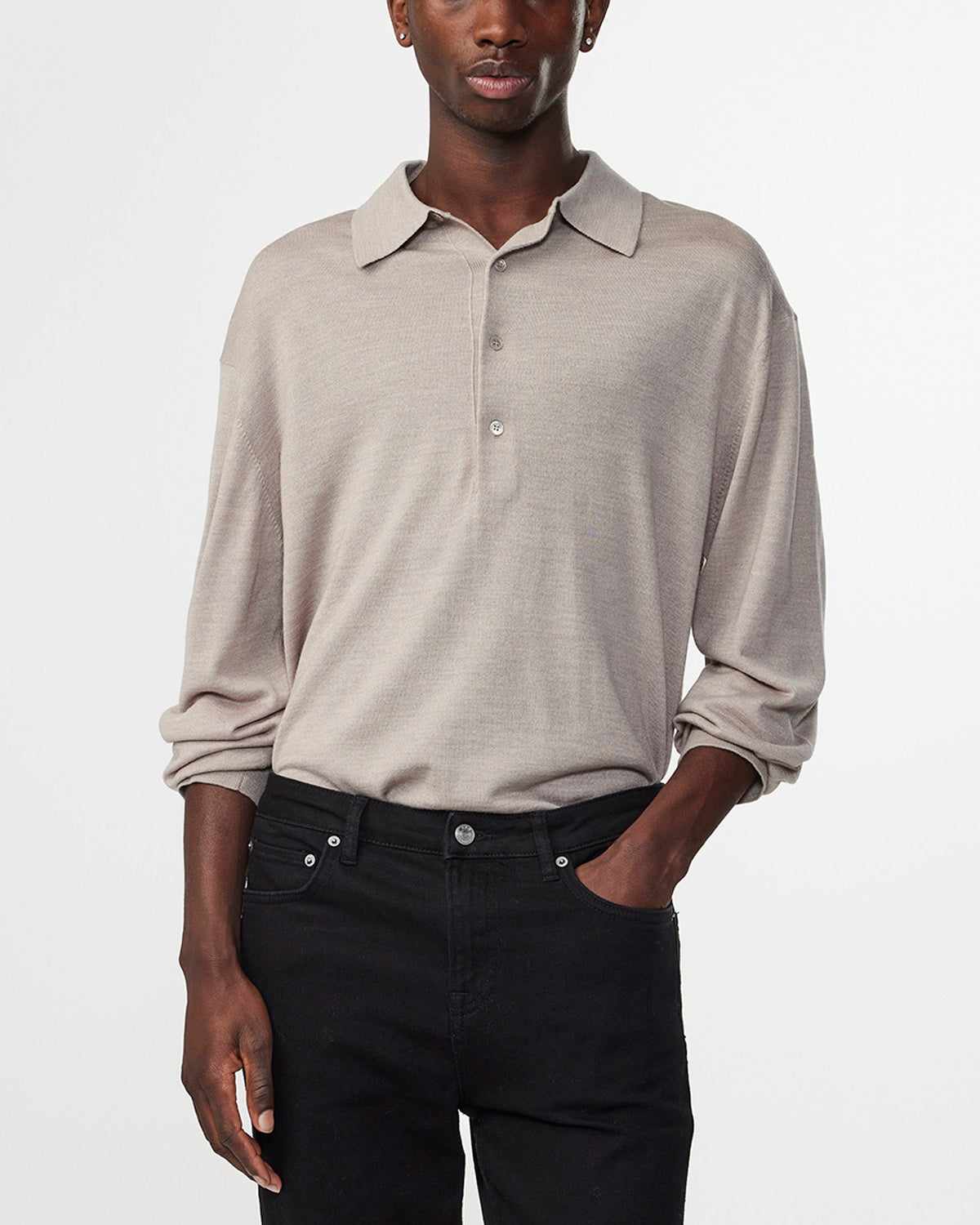 NN07 Raymond Light Weight Long Sleeve Knitted Polo
