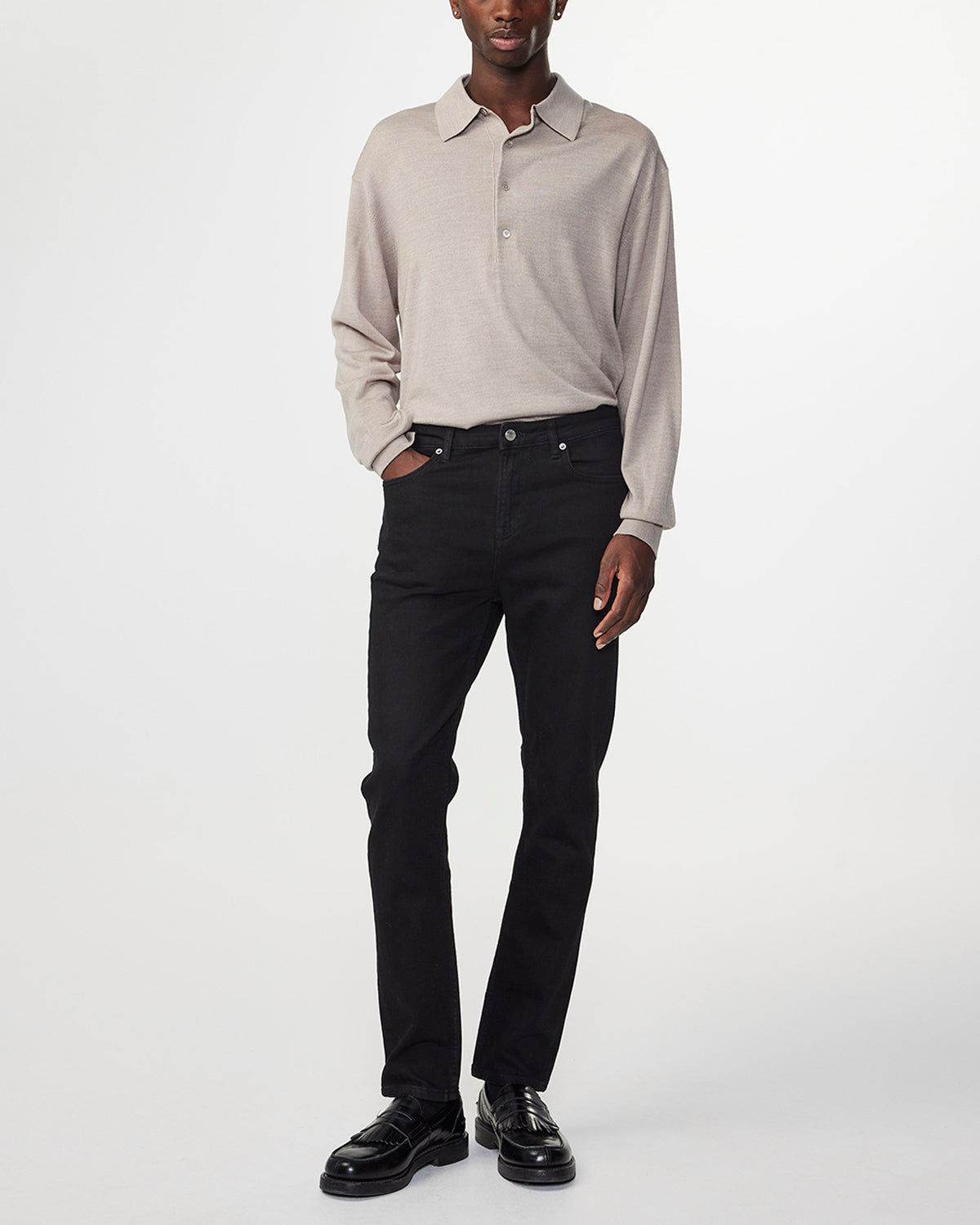 NN07 Raymond Light Weight Long Sleeve Knitted Polo