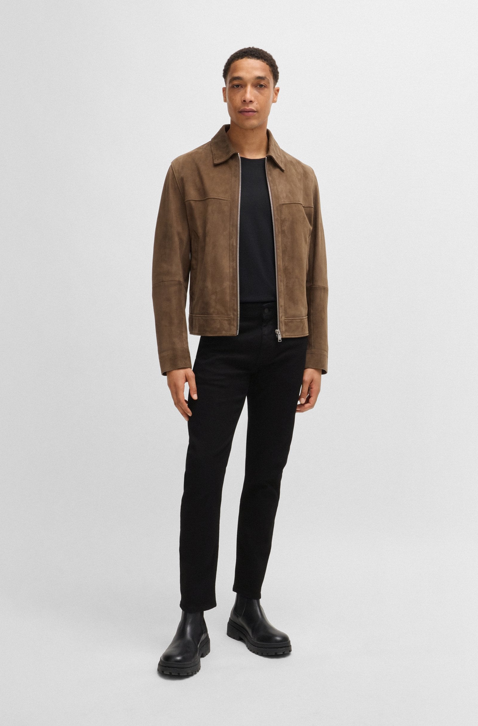 BOSS Slim Fit Cashmere Touch Denim