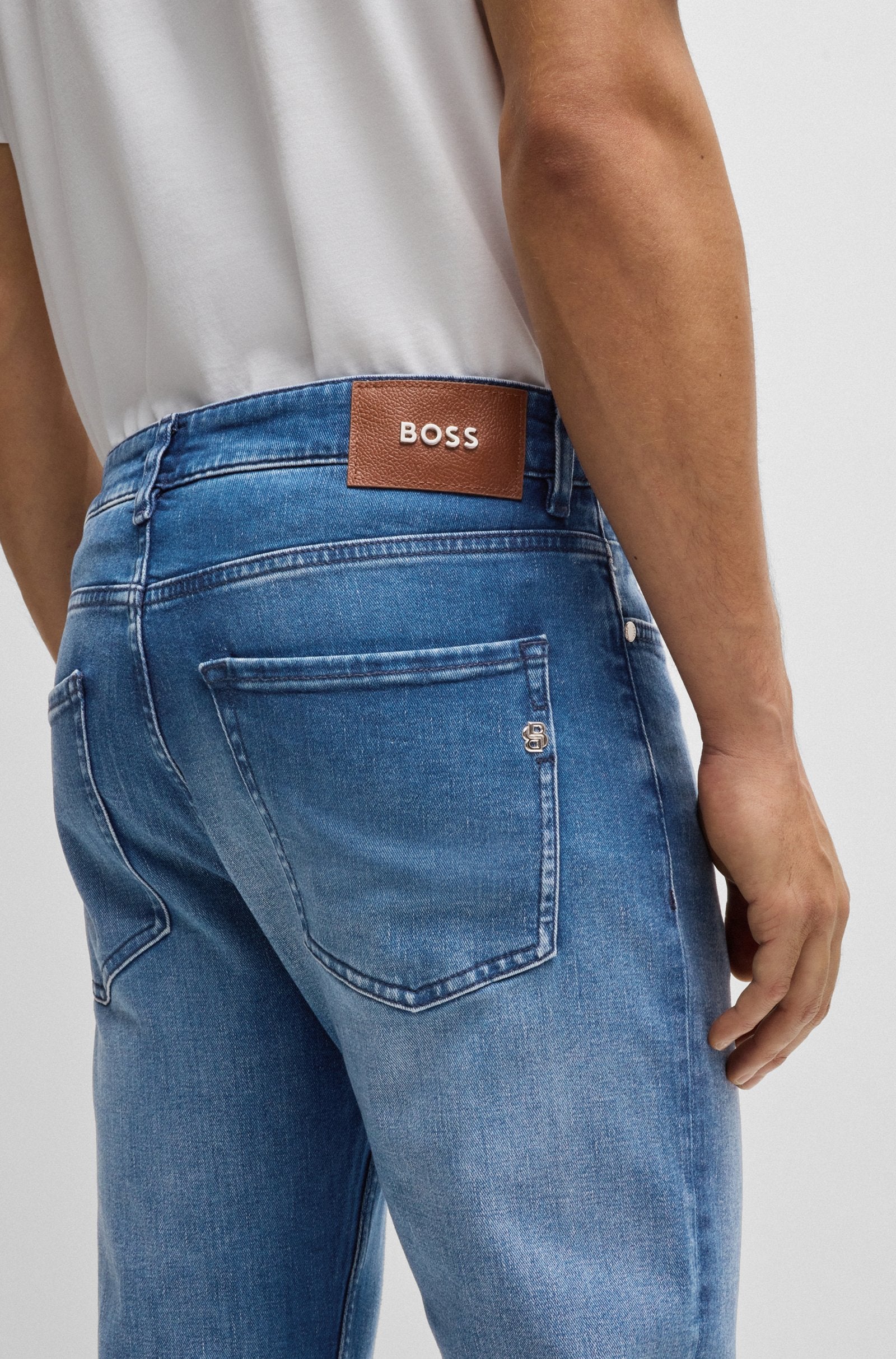 BOSS Slim Fit Jean Cashmere Touch Denim