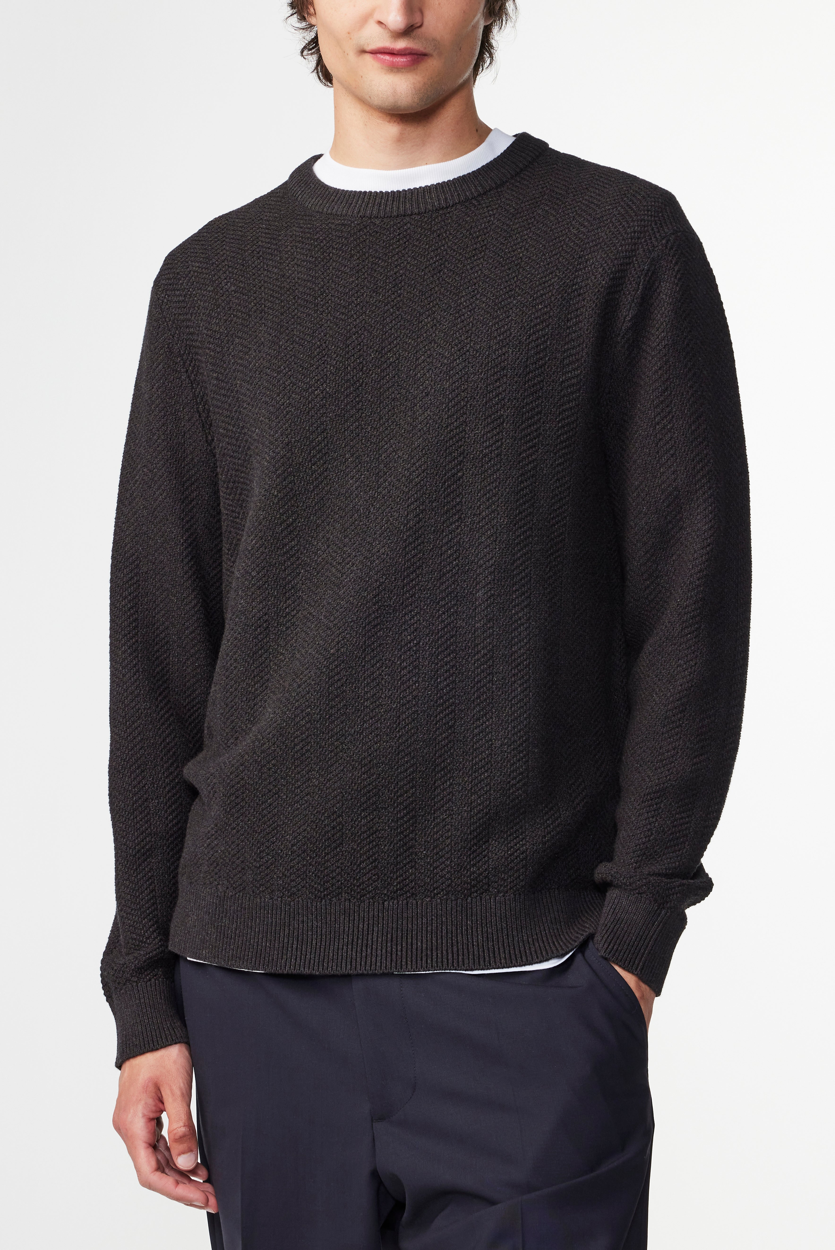 NN07 Pete Herringbone Organic Cotton Sweater